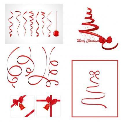 Christmas ribbon vector