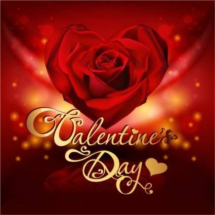 Retro valentine39s day greeting card 03 vector