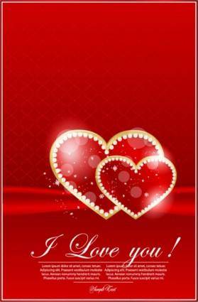 Valentine39s day greeting card 02 vector