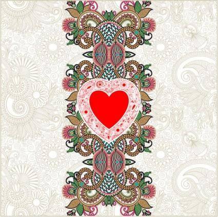 Heartshaped valentine39s day card 03 vector
