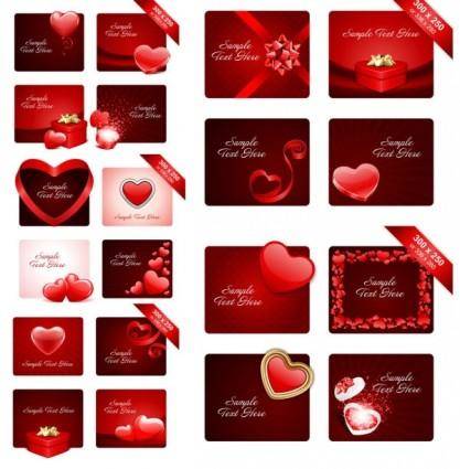Valentine day romantic elements vector