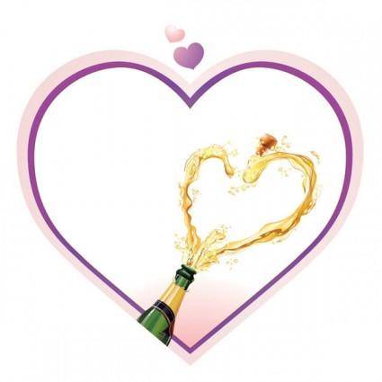 Heartshaped vector 2 champagne