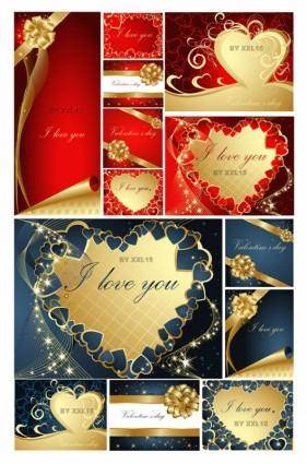Romantic valentine day greeting card vector