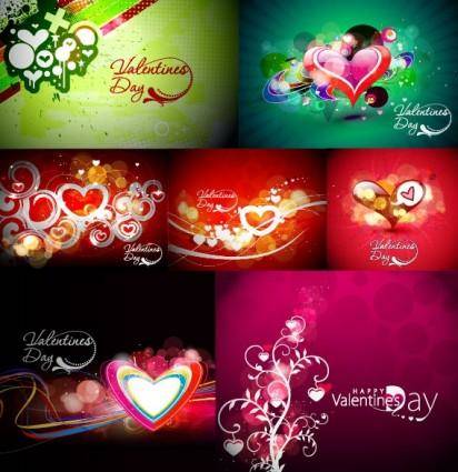Colorful love card vector