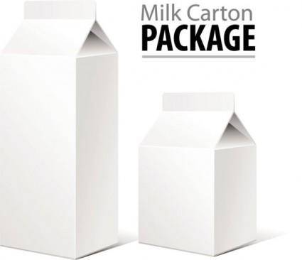 Milk cartons vector