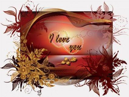Special valentine day greeting card vector