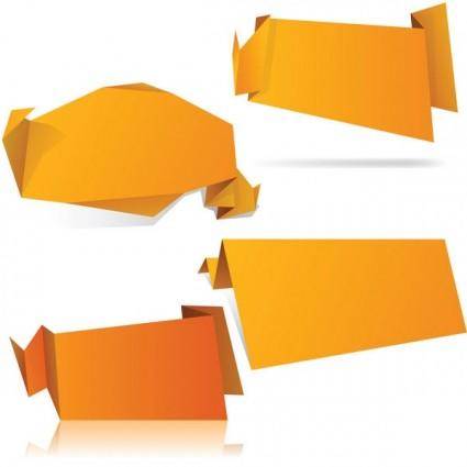 Origami decorative graphics vector 4