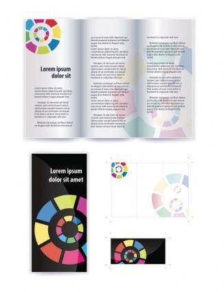 Delicate leaflets and booklets 01 vector