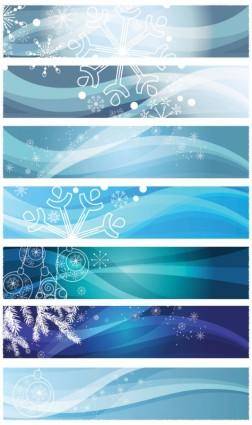 Snowflake background banner vector