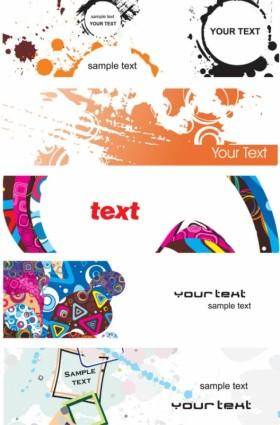 Elements of the trend banner vector