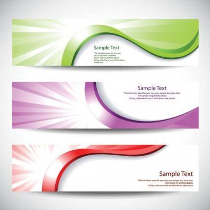 Color dynamic lines of the banner vector