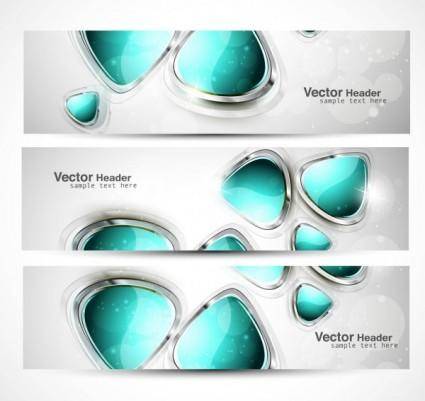 Abstract modern graphics banner01 vector
