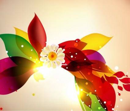 Abstract Colorful Floral Design Vector Background