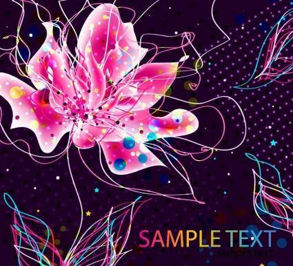 Abstract Colorful Floral Background
