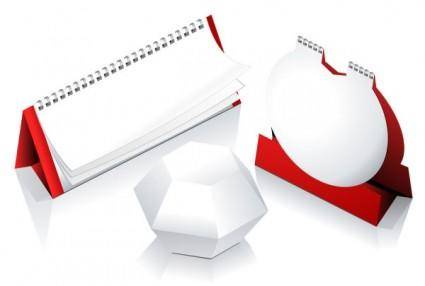 2012 calendar desk calendar model 03 vector