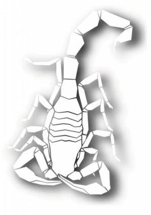 Scorpion papercut silhouette vector
