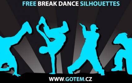 Breakdance Silhouettes