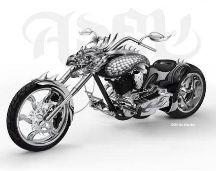 Cool motorcycle vector leading