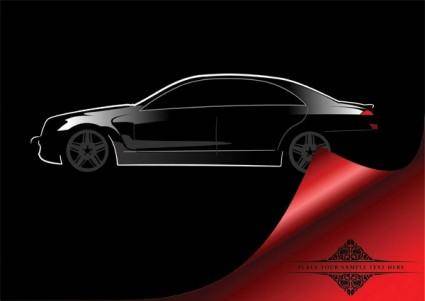 4 car silhouette vector