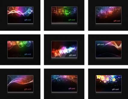 Dynamic glow effects business card template 1 vector