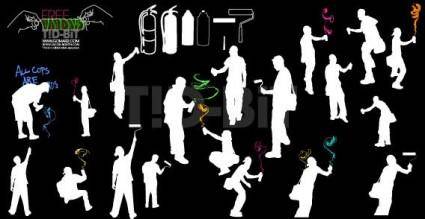 People silhouettes vector