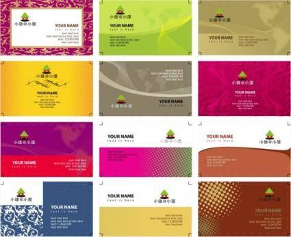 Variety of business card templates vector