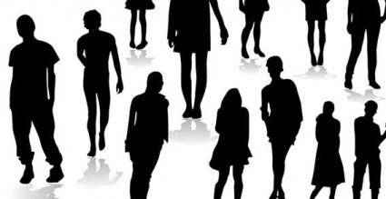 People silhouettes free vector
