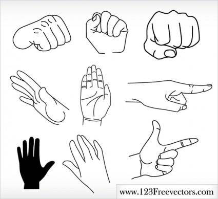 Free Vector Hands : Human hands