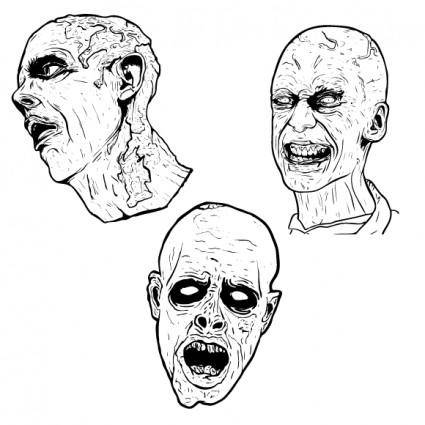 3 Free Illustrated Scary Zombie Vector Graphics