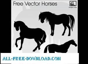 Horse Vectors silhouettes