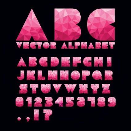 Colorful letters and numbers 03 vector