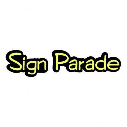 Sign parade