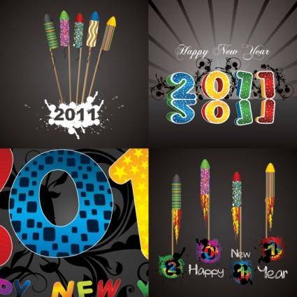 Beautifully designed fonts 2011 vector