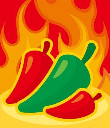 Flame pepper vector