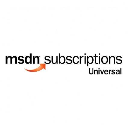 Msdn subscriptions universal