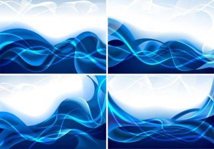 Dynamic lines of blue vector