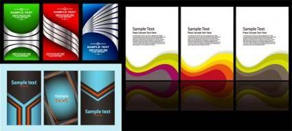3 sets of card template vector