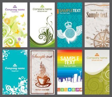 Several card template vector