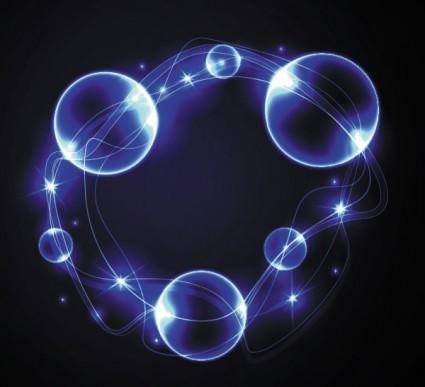 Dynamic blue halo effects 03 vector