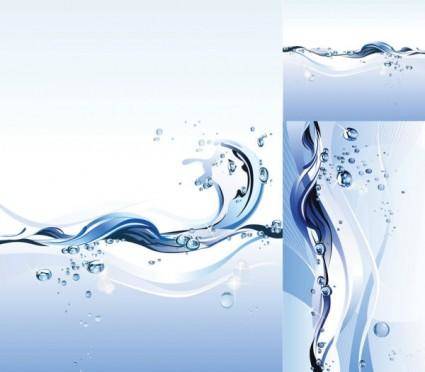 Flowing water theme vector