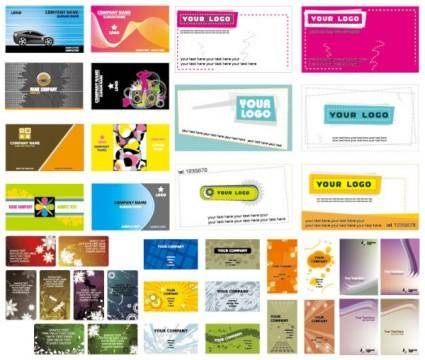 5 sets of a beautiful business card template vector