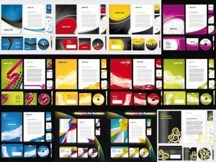 12 sets of basic vi template vector business
