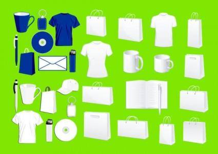 Blank vi design vector commonly used items