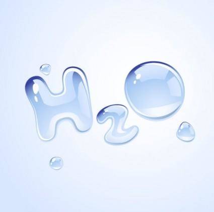 H2o shape of water droplets vector