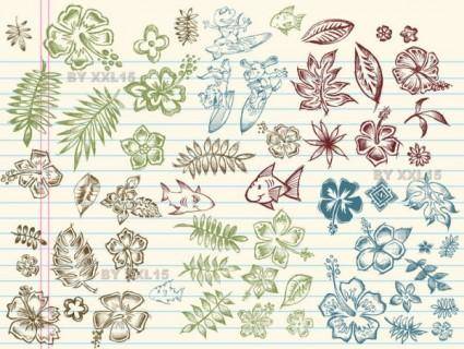 A collection of handdrawn element vector 2