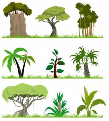 Trees theme vector