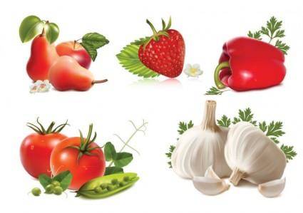 Fruits and vegetables vector