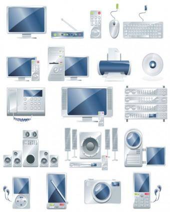 Electronic office products vector