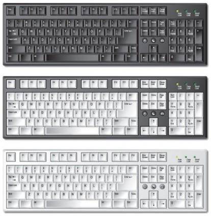 Keyboard template 01 vector