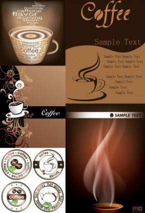 Fine coffee elements vector